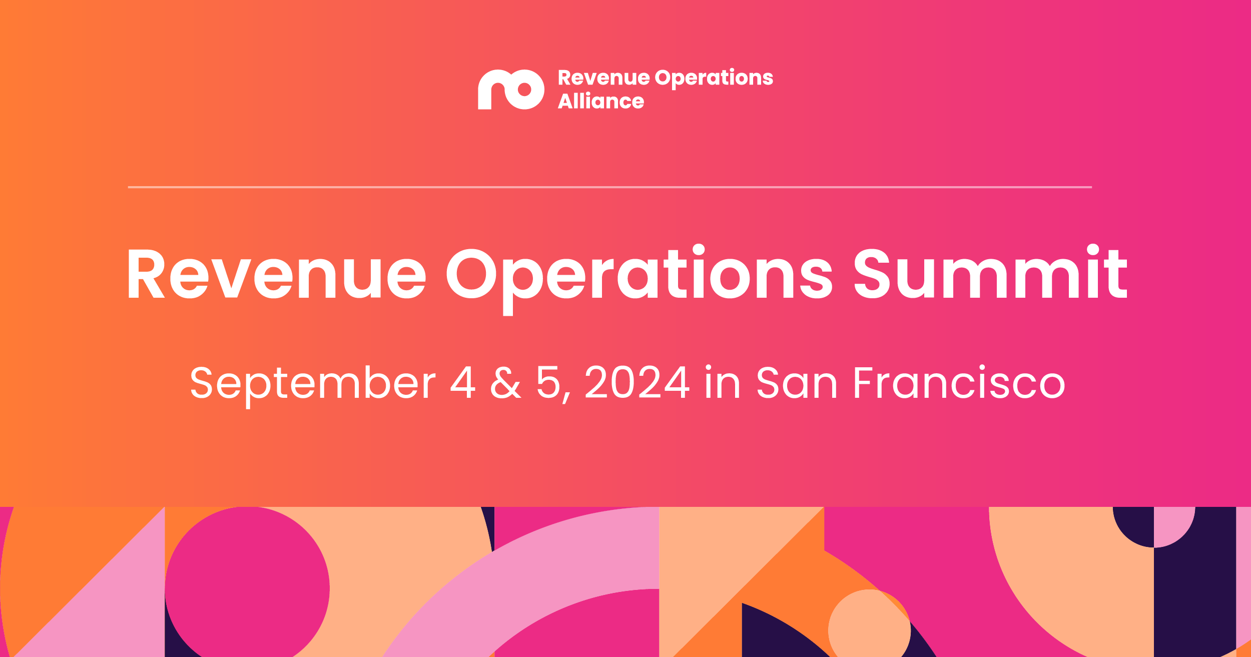 Revenue Operations Summit San Francisco 2024